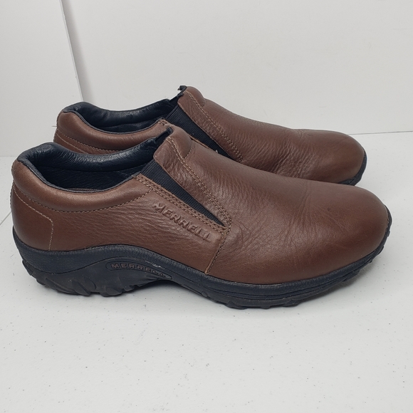 men's merrell jungle moc leather mahogany brown
